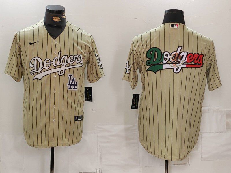 Men Los Angeles Dodgers Blank Cream Stripe Game 2024 Nike MLB Jersey style 4->los angeles dodgers->MLB Jersey